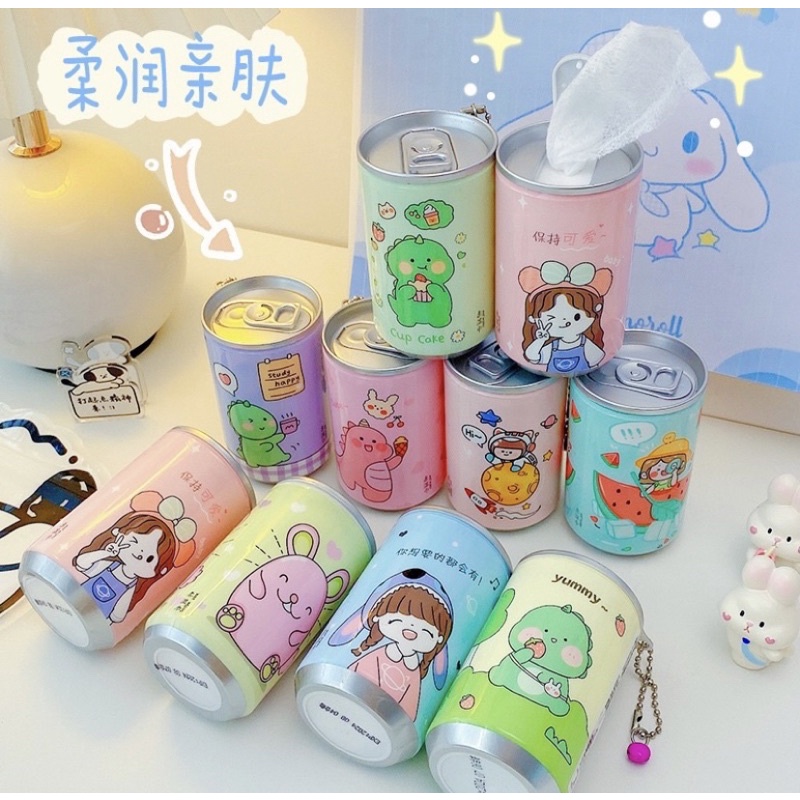 TISSUE BASAH KALENG MINI RANDOM| WET WIPES KALENG | TISSUE BASAH UNIK | TISSUE BASAH CUTE