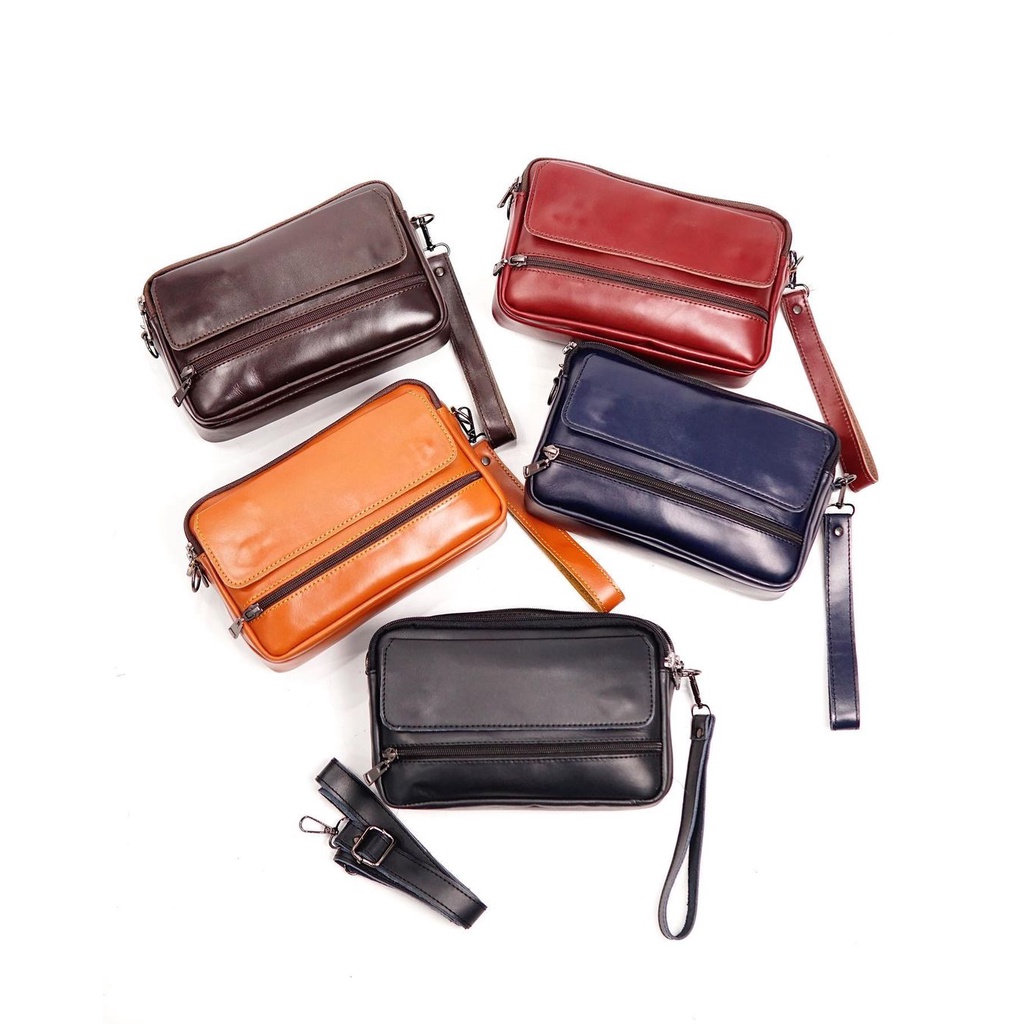 Clutch - Handbag Pria Bahan Kulit Sapi Asli Garut || Tas Tangan Pria Holden-001