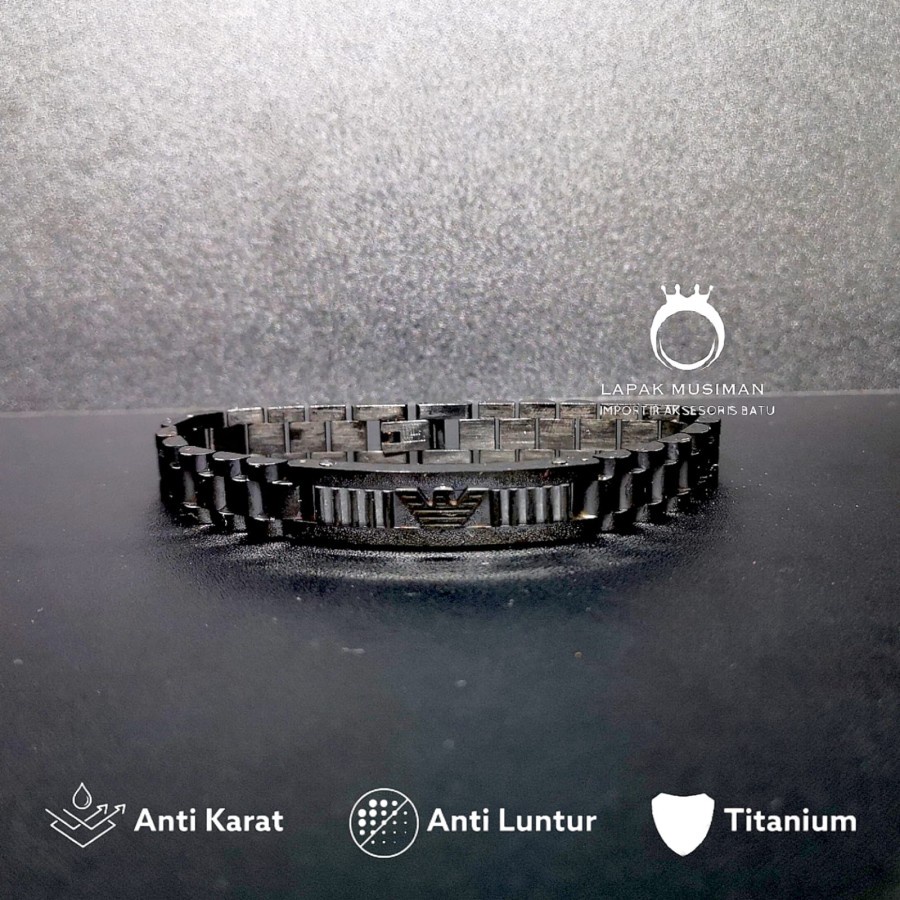 [Bayar Di Tempat] Gelang Pria Titanium Anti Karat Model Keren Anti Karat Kualitas Super