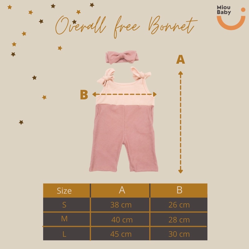 [12.12 SALE] Mioubaby Overall Kombinasi free headband | Kimono set bando | Kimono bayi | Kimono baby | Jumpsuit baby | Jumpsuit anak | Jumper bayi | Jumper anak | Baju anak perempuan | Hadiah lahiran | Newborn package | Paket bayi baru lahir