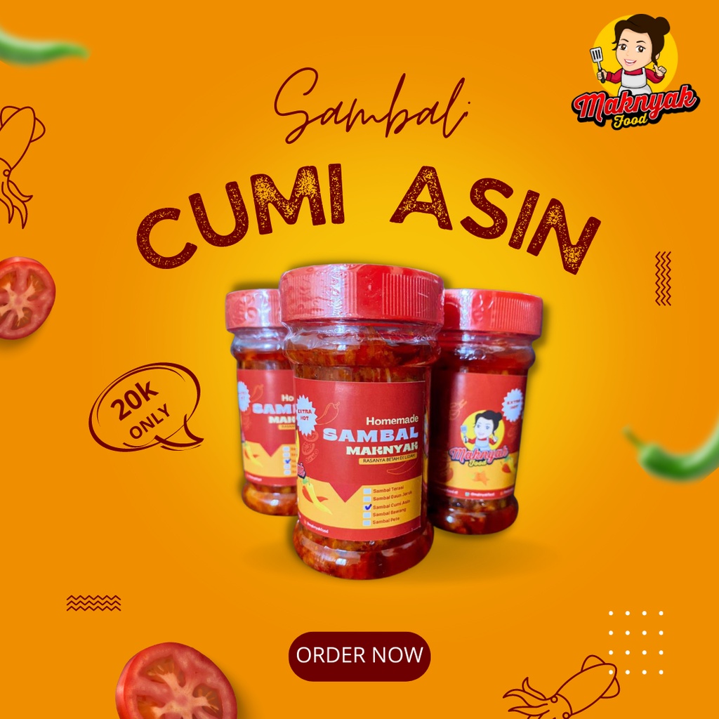 

Maknyak Sambal Cumi Asin/Sambal Pedas Nikmat/Asin Pedas