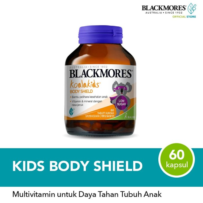 Blackmores koala kids body shield multivitamin vitamin A C D D3 E anak