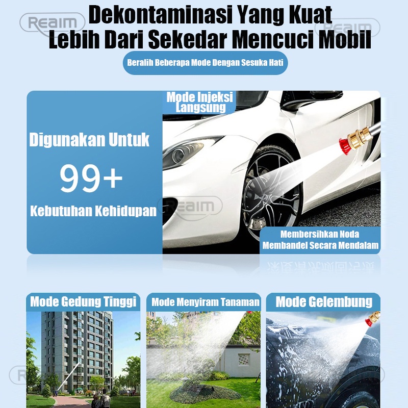 Reaim 450W  Alat Cuci Mobil Cuci Staem Ac Mobil Screen Sablon Berkualitas Pompa Mesin Steam Power Spayer Alat Portable Nirkabel