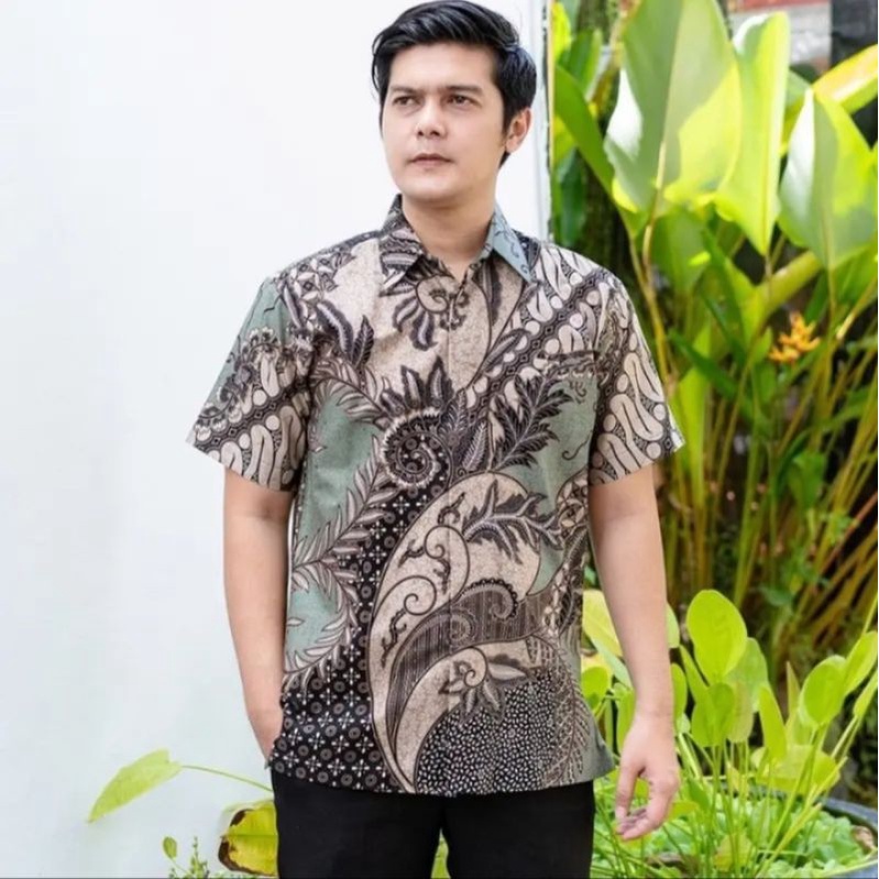 BISA COD Kemeja Batik Pria Lengan Pendek Motif Terbaru Terlaris Ready Seragam