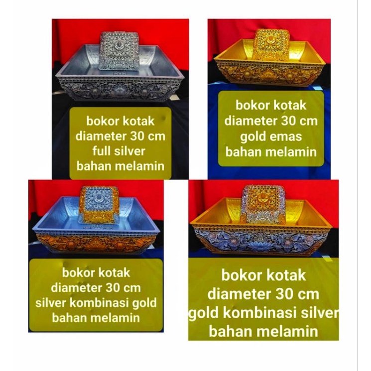 Bokor Kotak Dan Bulat Premium 30 Cm Melamin