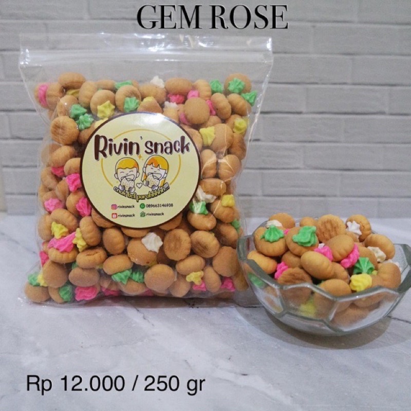 

GEM ROSE / GEM ICE CREAM / GEM BURGER 125gr (KUE MONAS / GEM GULA BUNGA)