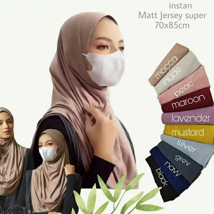 Ready Stock HIJAB INSTAN MELINDA SIZE L EARLOOP MASKER & EARPHONE DAILY JERSEY SUPER - ummiyunni hij