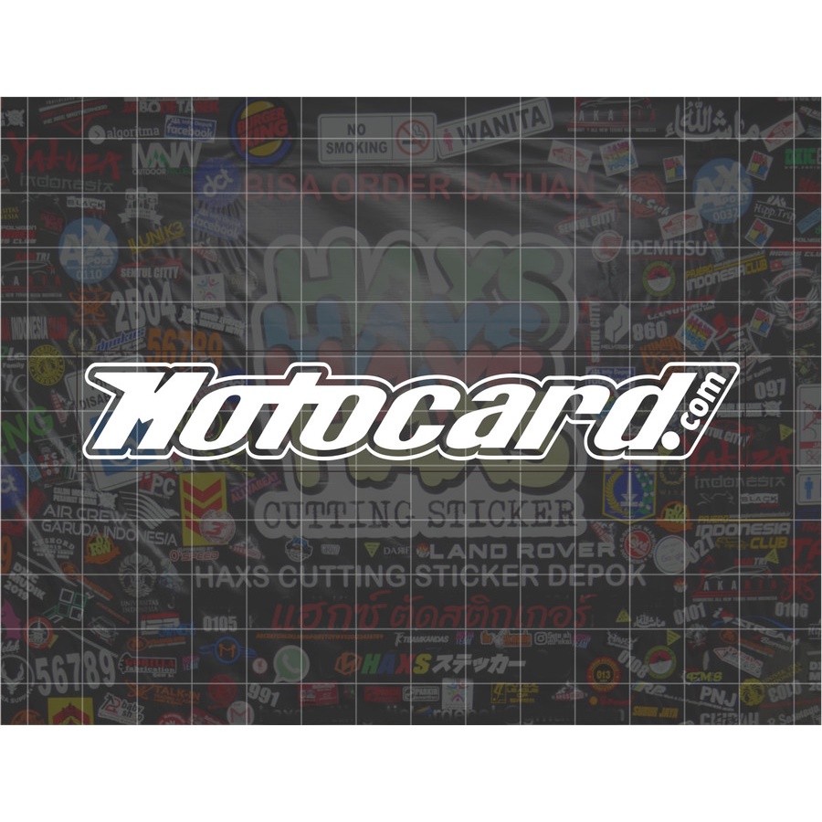 Cutting Sticker Motocard 1 Warna Ukuran 12 Cm Untuk Motor Mobil