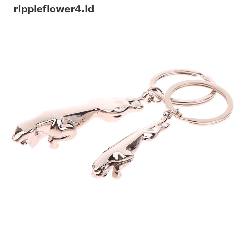 {rippleflower4.id} Zinc Alloy Leopard Gantungan Kunci Jaguar Gantungan Kunci Mobil Gantungan Kunci Tas Halus Dua Tipe Hadiah Perhiasan Kreatif~