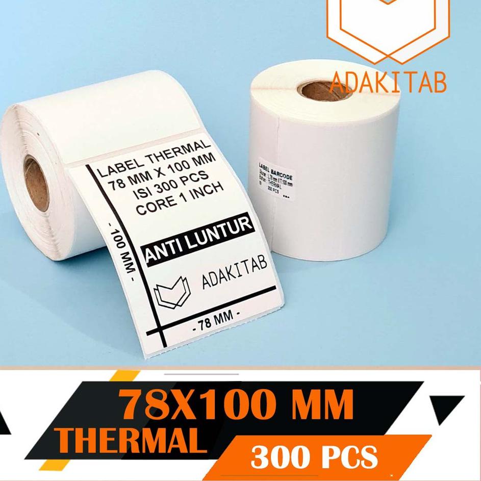 

~~► LABEL BARCODE THERMAL 78X100 MM / 78X100MM CORE 1 INCH ISI 300 PCS