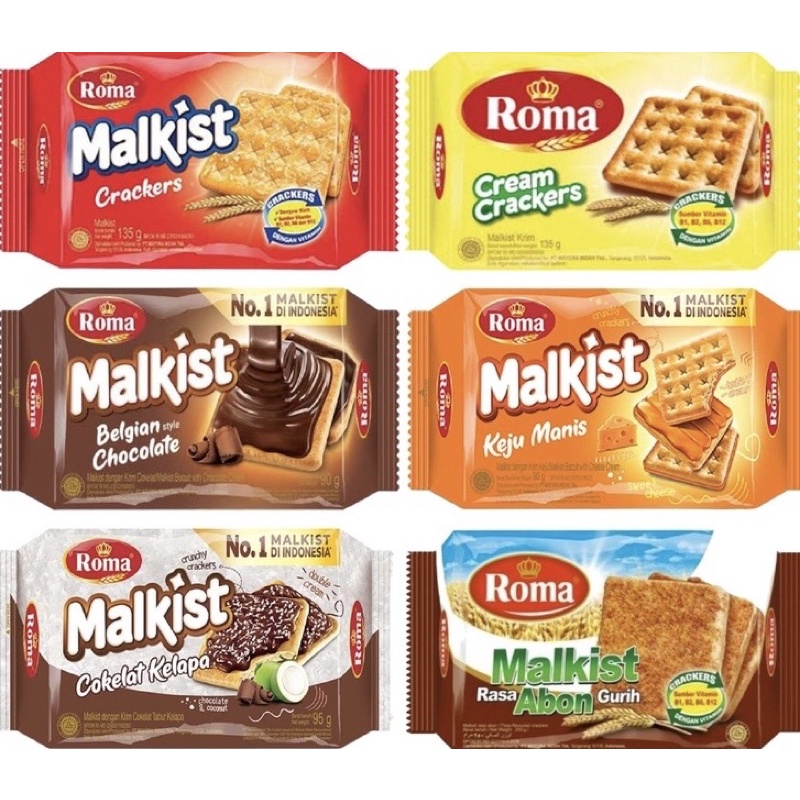 

Biskuit Roma Malkist Cokelat/Keju