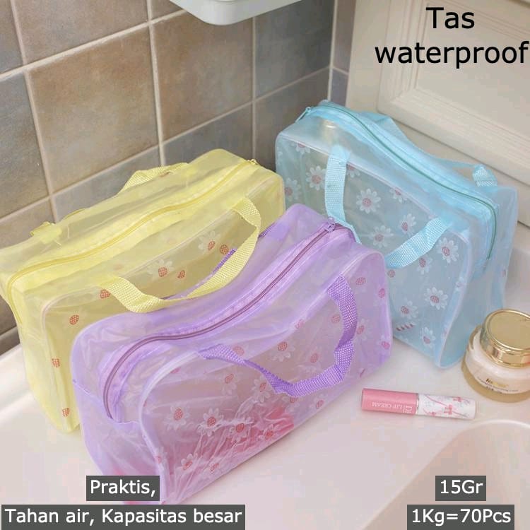 Nama Deptstore - Tas kosmetik Waterproof transparan / tas serbaguna / tempat kosmetik