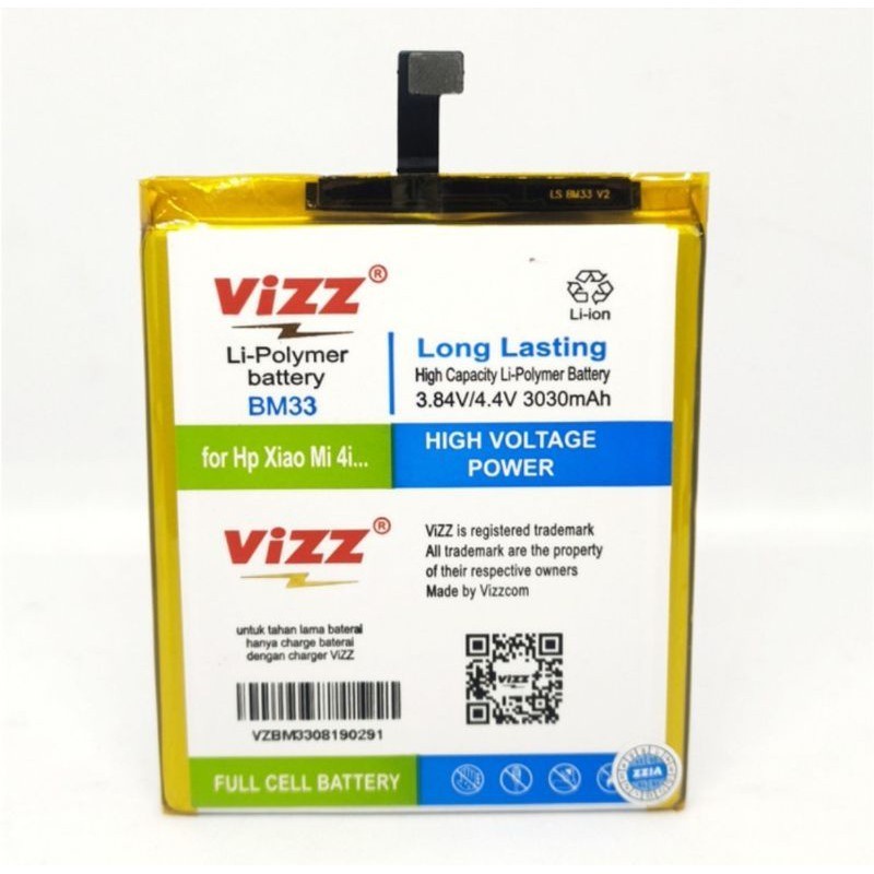Baterai Vizz Xiaomi BM33 Double Power