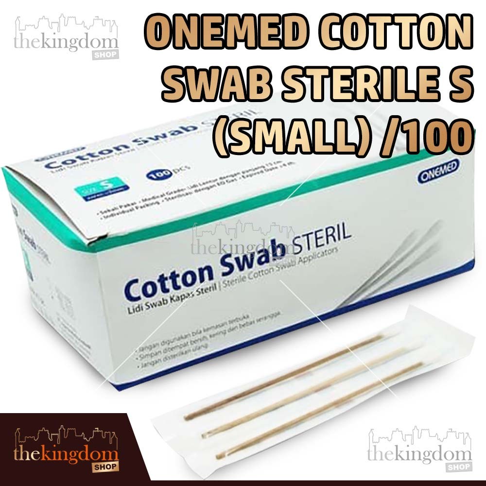 Jual Onemed Cotton Swab Steril S Small /100 Lidi Bud Kapas Sterile