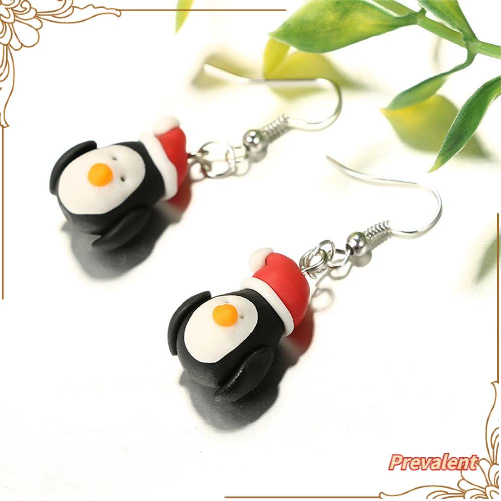 Preva Anting Natal Anting Fashion Hewan Menjuntai Kait Perhiasan Clay Polimer