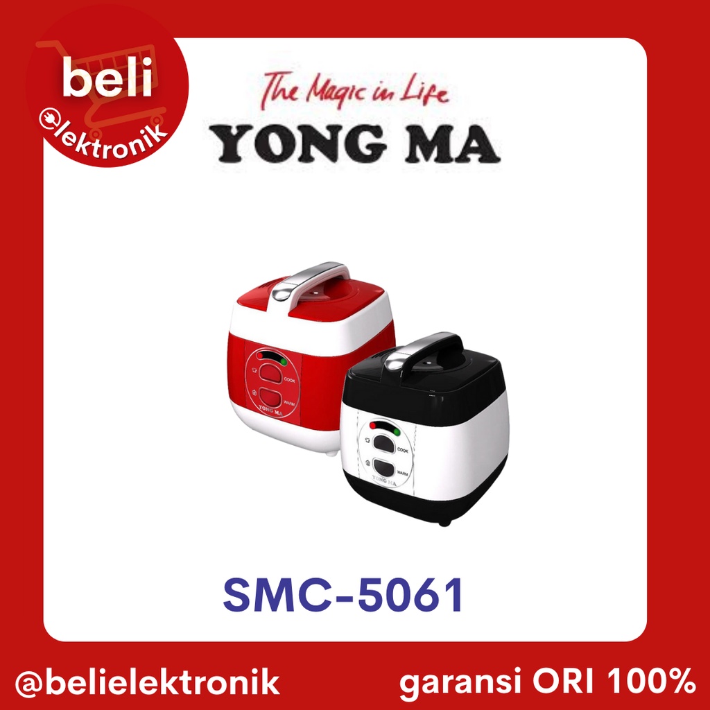 YONG MA Rice Cooker Magic Com Penanak Nasi Anti Lengket YMC 5061 Kapasitas 1 Liter