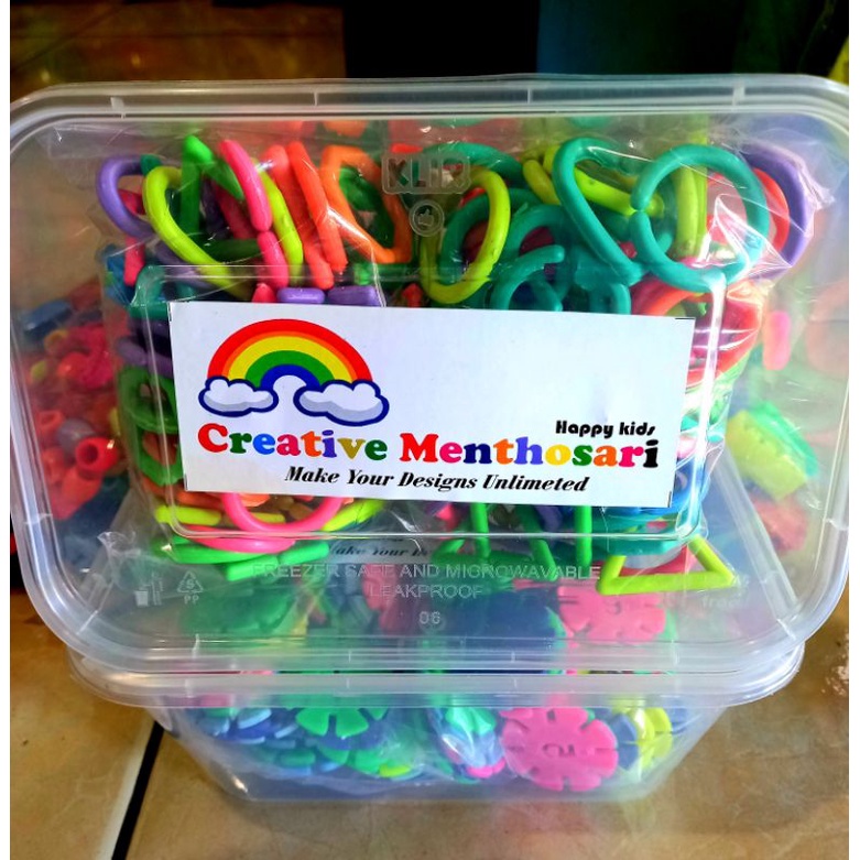 MAINAN ANAK EDUKASI BOX CREATIVE  MONTHESARI RONCE LEGO KANCING JUMBO APE PAUD TK HADIAH ULTAH ANAK 