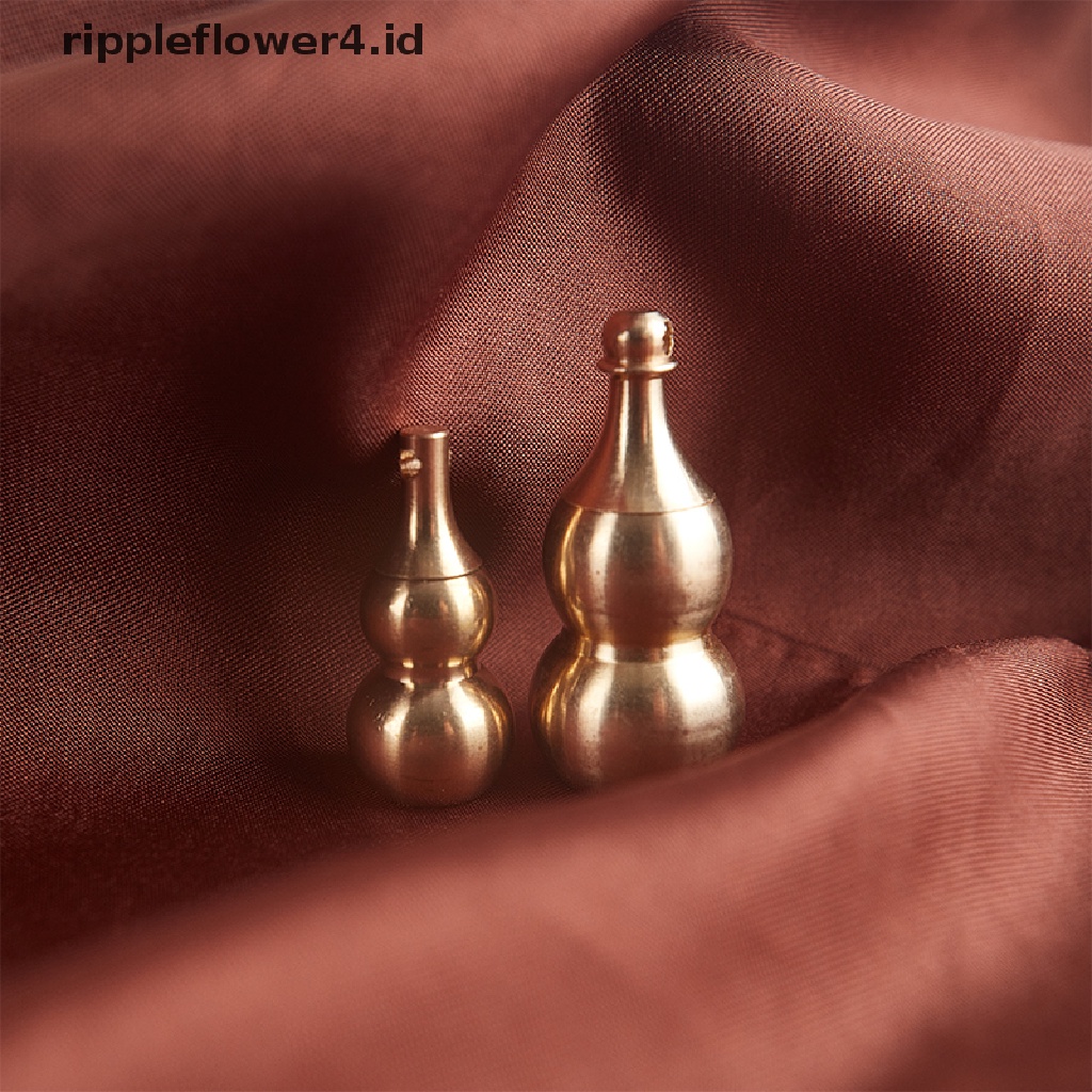 {rippleflower4.id} Kuningan Hollow Hoist Sealing Ring Labu Tradisional Cina Natural Feng Shui~