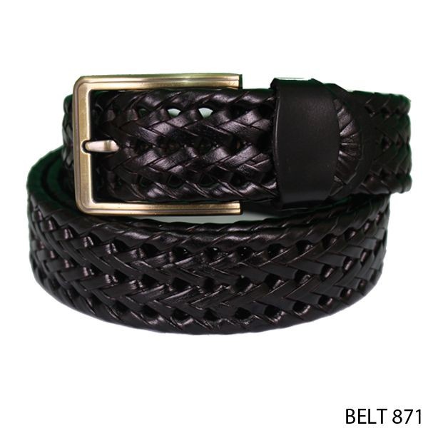 Gesper Pria Fashion Semi Kulit Hitam – BELT 871