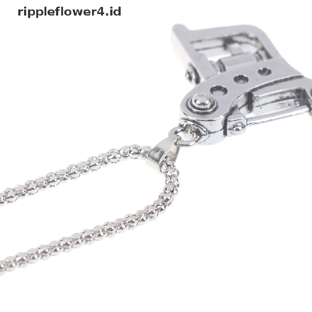 {rippleflower4.id} Alat Mesin Tato Mini Liontin Kalung Punk Vintage Tattoo Tempat Kunci~