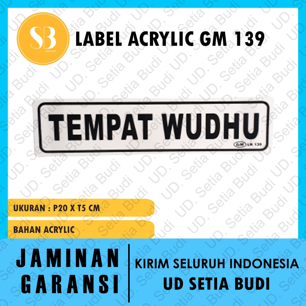 Label GM Kecil Tempat Wudhu LK 139