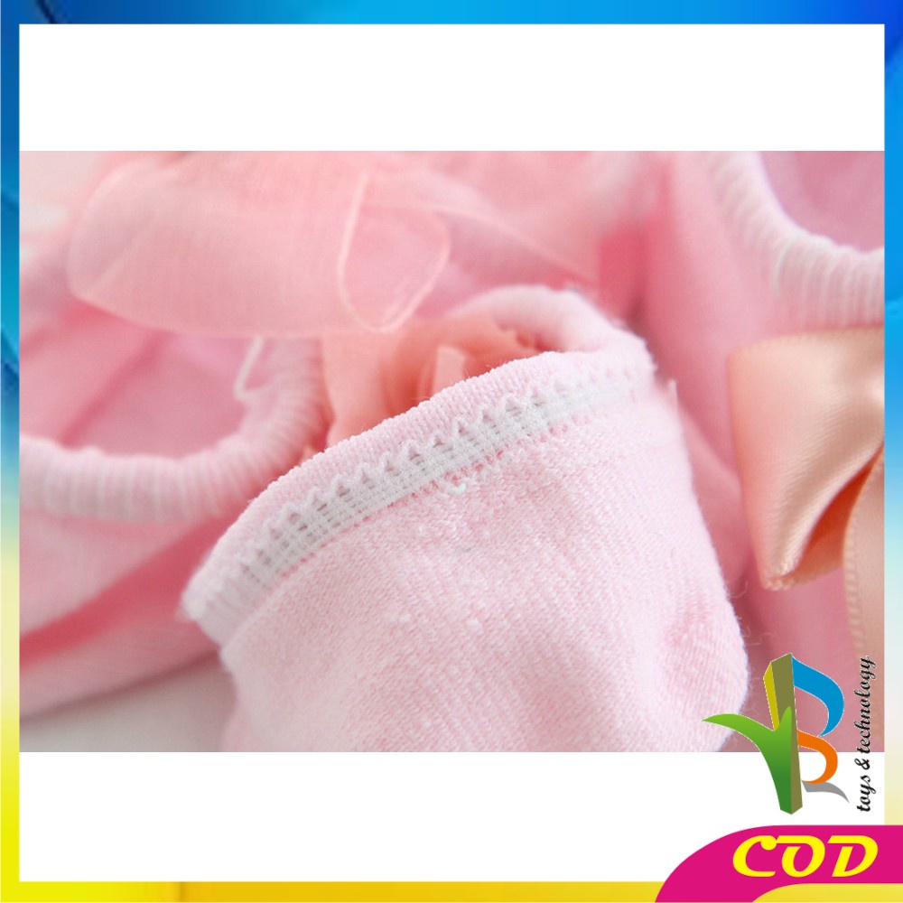 RB-P212 Kaos Kaki Pendek Bayi Cewek 3IN1 Motif Renda Bunga Pita Korean Style / Baby Sock Anak Perempuan Lucu Dapat 3 Pasang / Kaus Kaki Bahan Katun