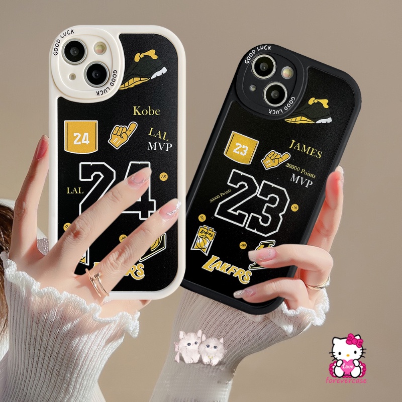 Casing Redmi Note8 9 9 9Pro 9s 8Pro 10 10s 11 11s 10Pro 11Pro Plus Redmi 10 9T 9A 9 10A 9C POCO M3 X3 10C Mi12 11 Lite 11T NFC Trendy Kobe James N.B.A Lakers Label Soft TPU Sarung Cover Sarung