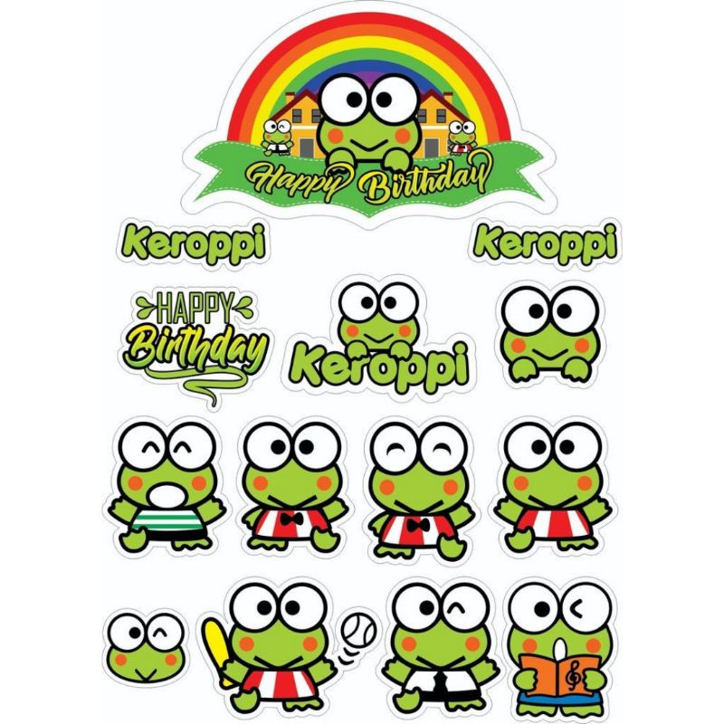 Jual TOPPER CAKE ULANG TAHUN KARAKTER/HIASAN KUE TART (KEROPPI/KATAK