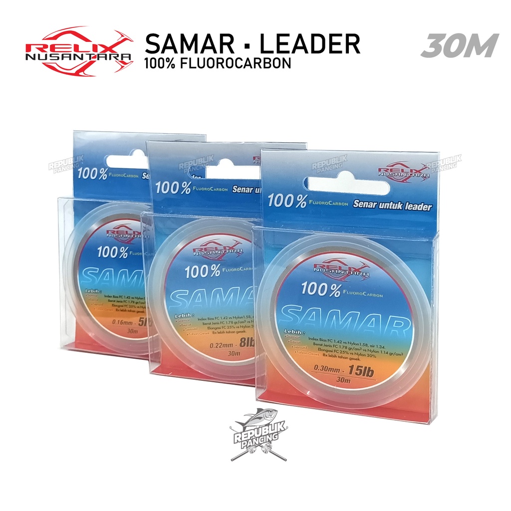 Senar Leader Relix Nusantara SAMAR | 20M 25M 30M | Fluorocarbon REPUBLIK PANCING