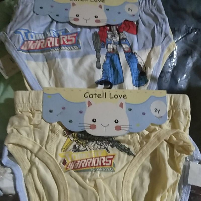 catell love 2 pc celana dalam segi 3 anak cowok boy anak laki 2 3 4 5 tahun