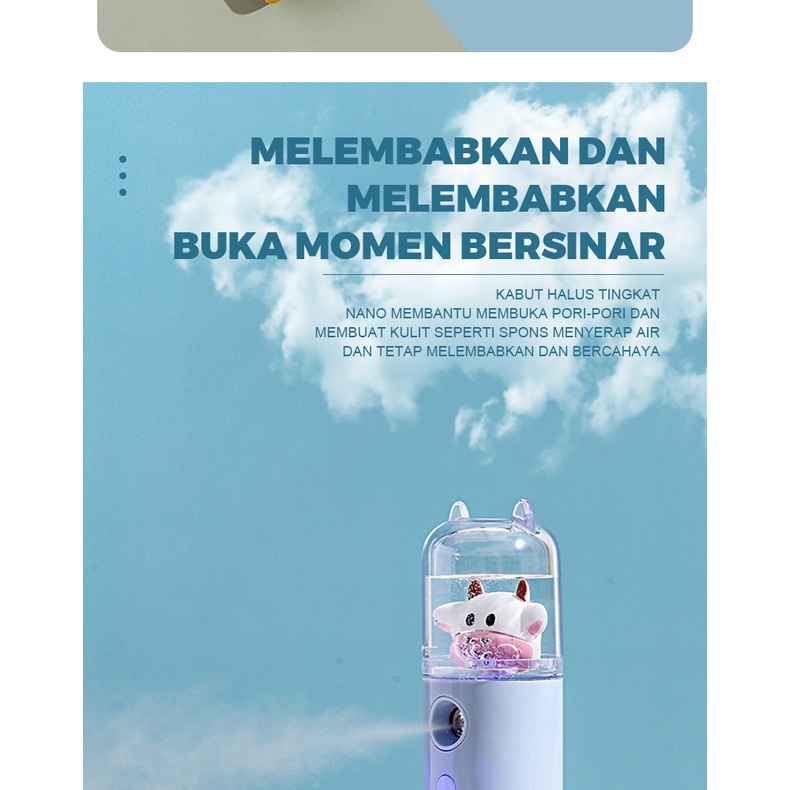 Holiven Nano Spray Wajah Face Mist Sprayer Pelembab USB Humidifier Mini Portable Pelembab Kulit Wajah Sanitizer
