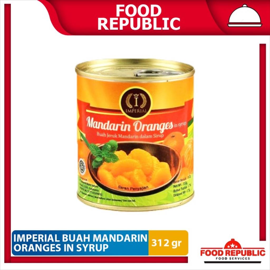 Imperial Mandarin Oranges In Syrup 312 gr Buah Jeruk Mandarin Dalam Sirup Halal