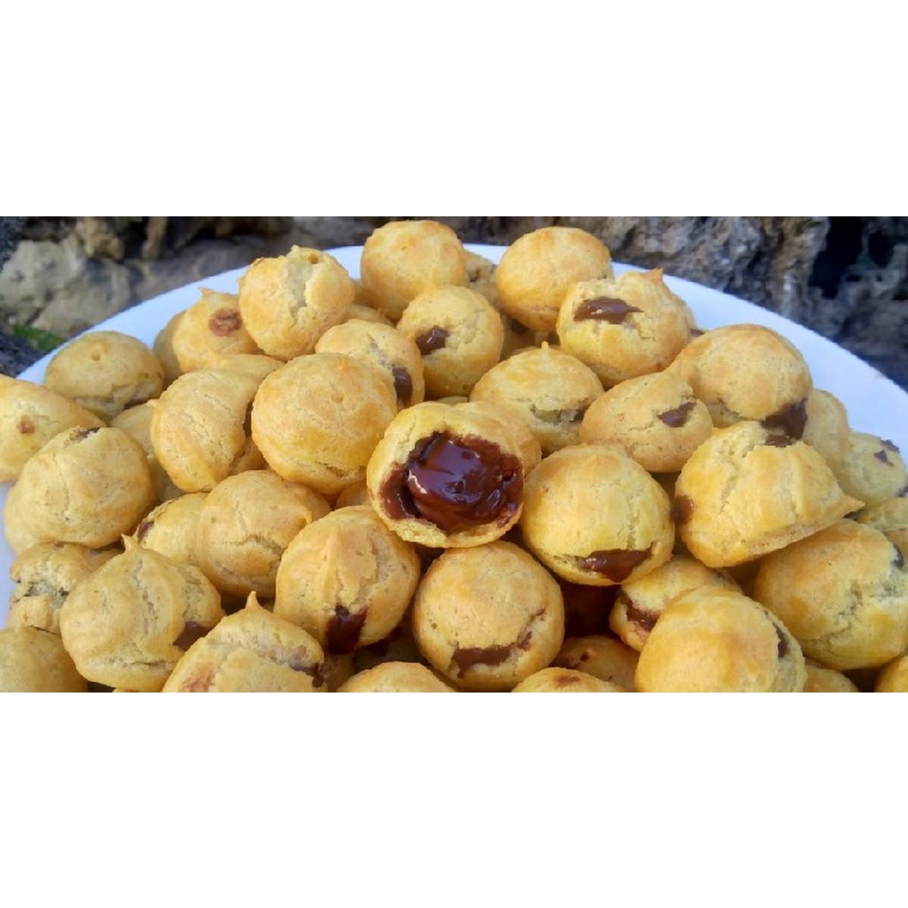 Jual Kue Soes Coklat 250gr Sus Kering Coklat 250gr Soes Mini Kemasan