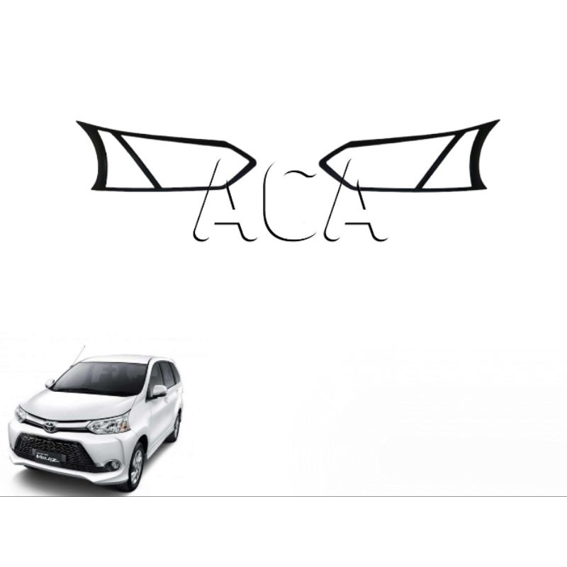 GARNIS LIS COVER LAMPU DEPAN GRAND AVANZA GREAT XENIA VELOZ 2016-2018 JSL HITAM DOFF