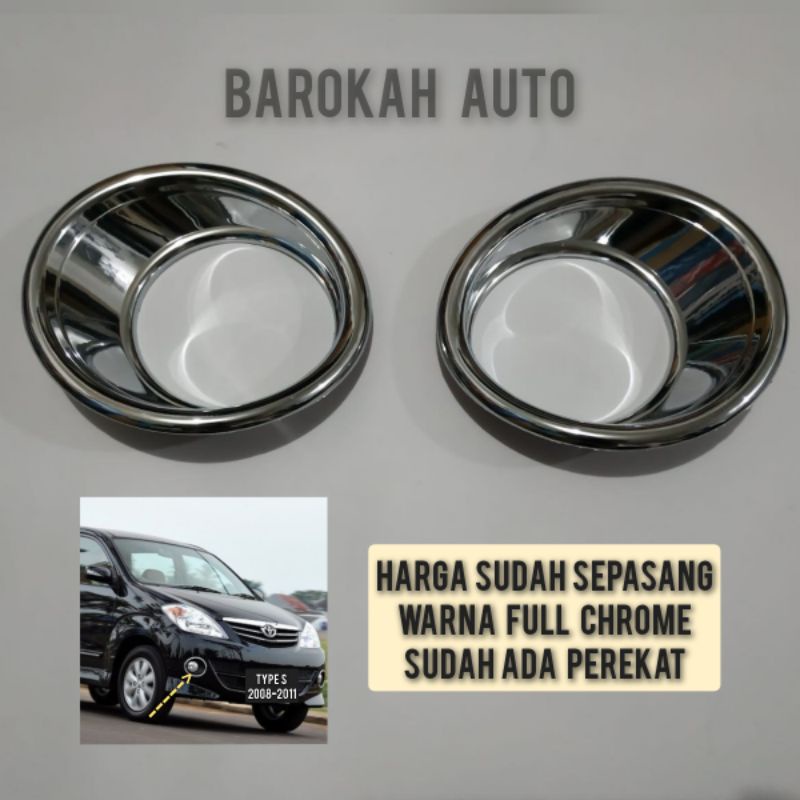 avanza type s ring cover foglamp toyota avanza type s 2008 sampai 2011