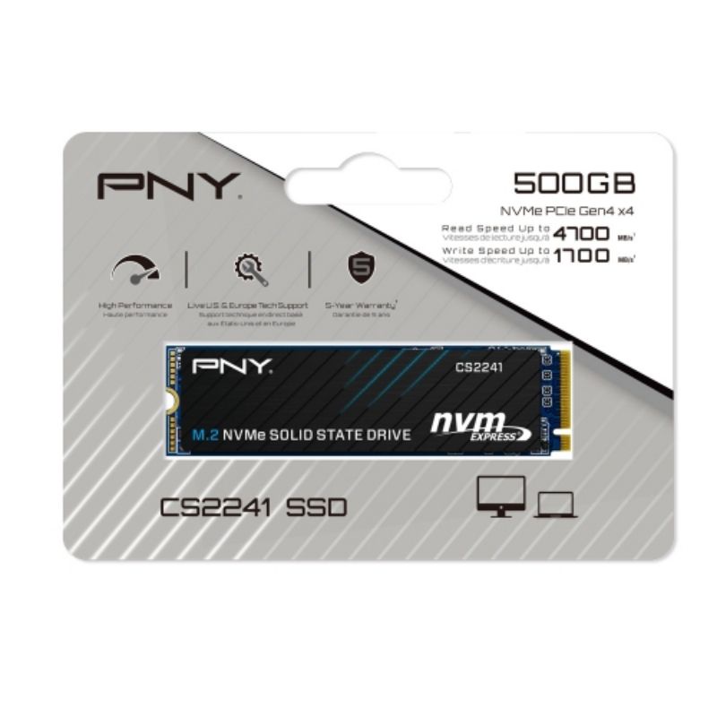 PNY SSD NVME 500GB CS2241 PCIE Gen 4x4 3x4 M.2 2280 HIGH SPEED
