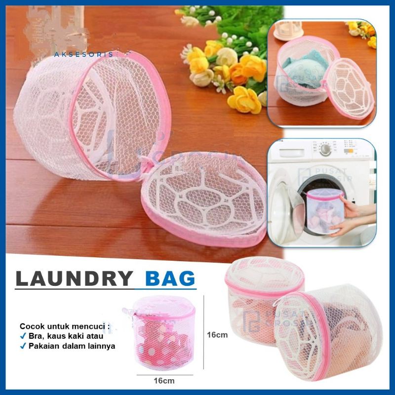 Laundry Bag Kantong Cucian Pakaian Dalam Jala Berjala Jaring Kantong Pengaman Cucian dengan Zipper Kantung Mesin Cuci