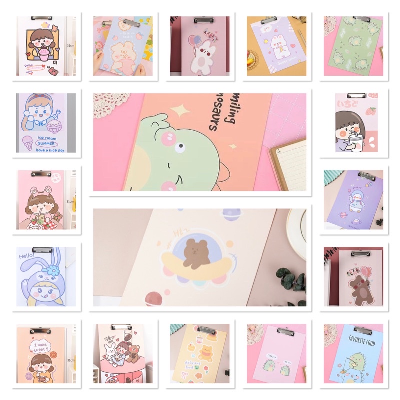 Jual Clipboard Pastel Motif A Aesthetic Papan Ujian Papan Jalan Lucu Fleksibel Shopee Indonesia