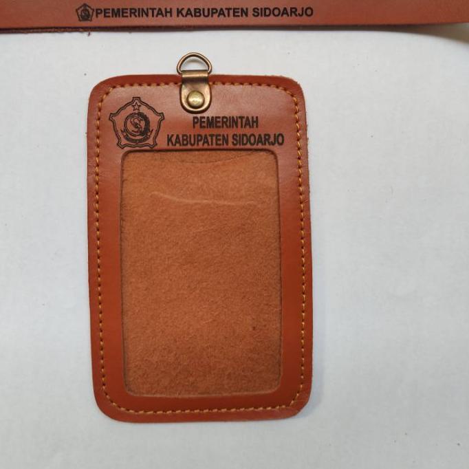 

Baru - Gantungan ID Card - ID Card Holder Kulit Asli - Name Tag Kulit Asli 드