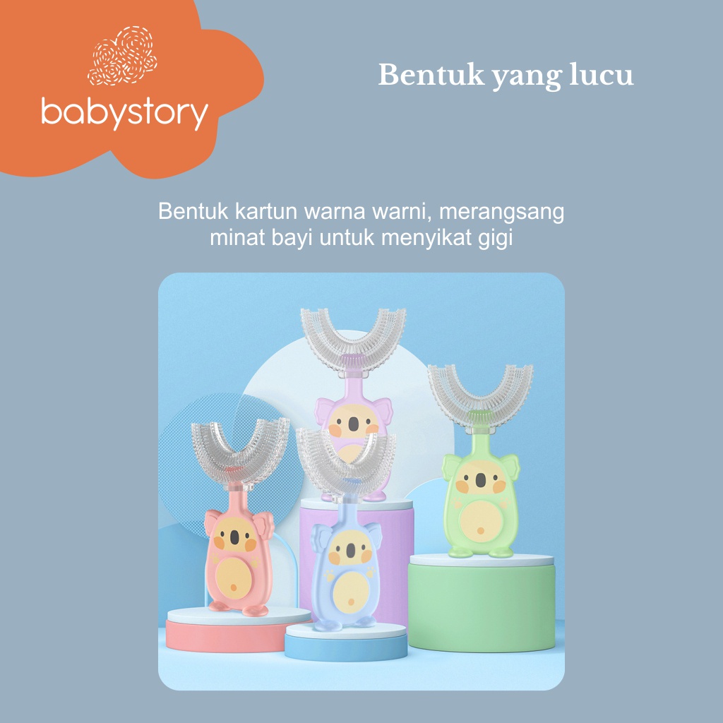 Sikat gigi anak bentuk U sikat gigi bayi anak silikonsikat gigi U