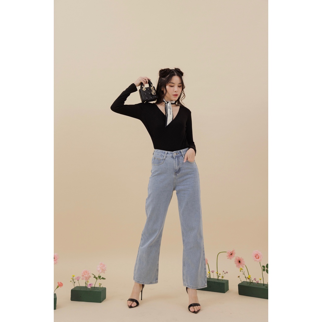 [ Marveile ] Fallon Highwaist Cullote Jeans / Kulot Jeans Wanita