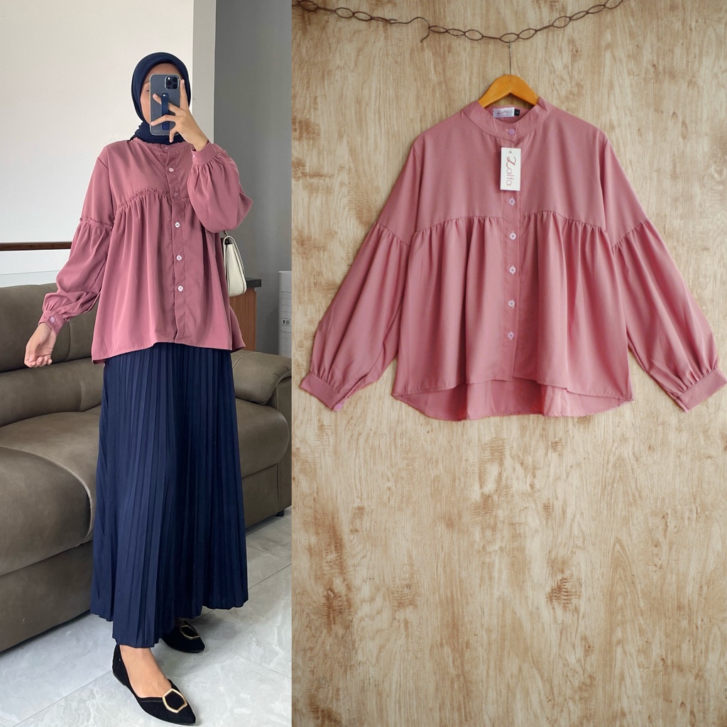 AMIRA BLOUSE by ZALFA OUTFIT / blouse polos / blouse wanita murah