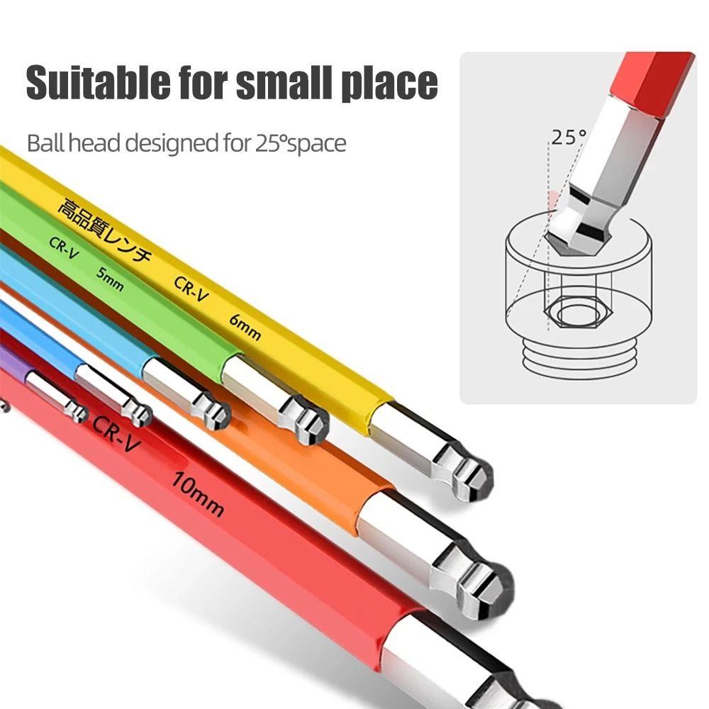 Top 9pcs Hex Key Wrench Multifungsi Alat Perbaikan Perkakas Hexagonal Heksagonal Internal