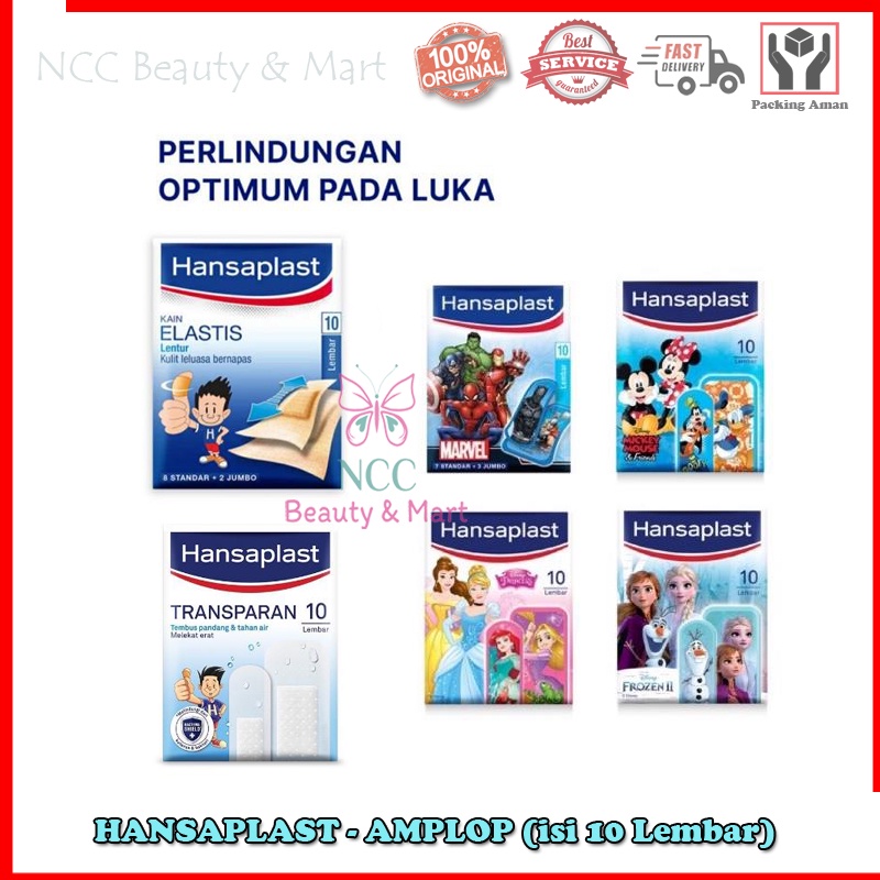 [ISI 10 PCS] * NCC * Hansaplast Plester Kain Elastis Lentur Kulit Leluasa Bernapas Melindungi Luka Hansa Plast