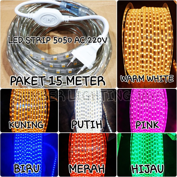 PAKET 15M LAMPU LED STRIP 5050 SMD / LED STRIP 5050 SMD KHUSUS PER 15M