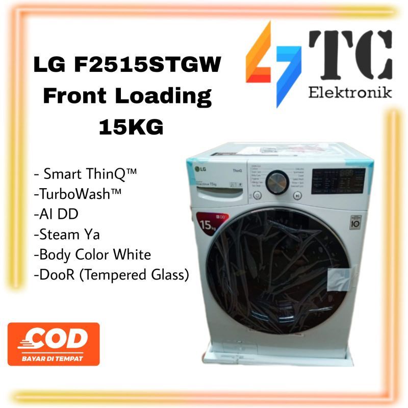 Mesin Cuci LG F2515STGW Front Loading 15KG