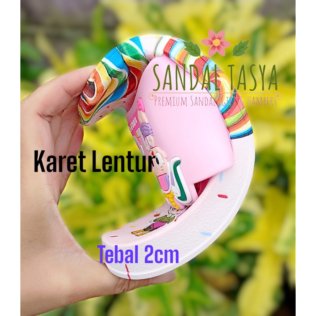 SIZE 24-29 - Sandal Selop Anak Perempuan Slip On Kids Karakter LOL Karet Empuk Tebal 2 cm Umur 1 2 3 4 5 6 7 8 Tahun Terbaru