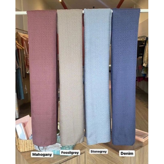 Monogram Jacquard Riamiranda New Original RM Scarf Hijab Square Kerudung Segiempat Ria Miranda