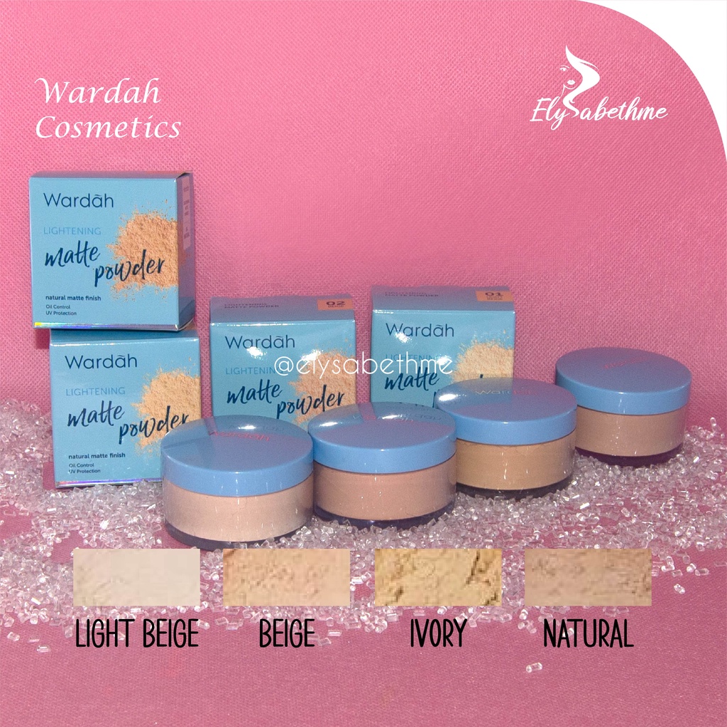 ✿ELYSABETHME✿ 🅆 🄰 🅁 🄳 🄰 🄷 Wardah lightening series bedak tabur biru bisa untuk setting powder