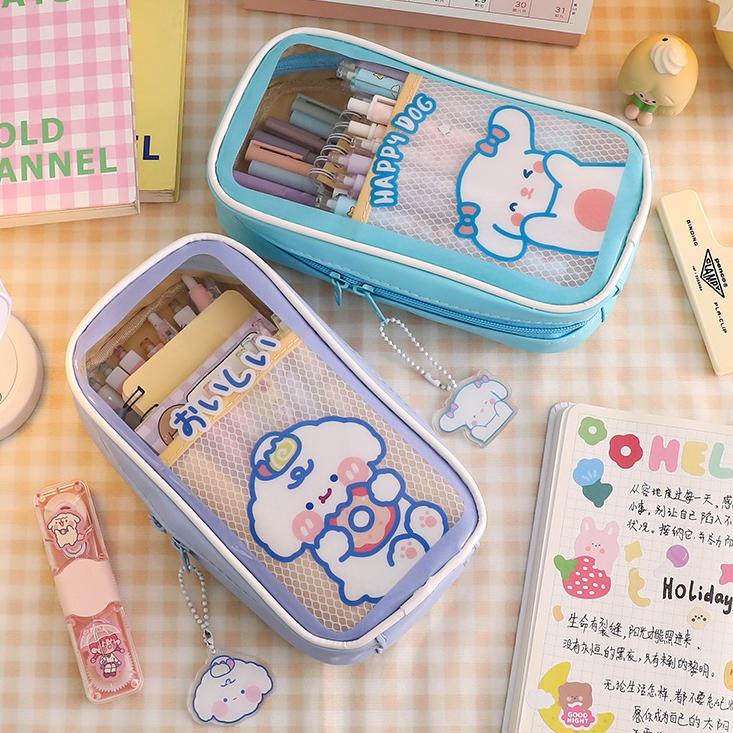 

Hadir Termurah Pouch Tempat Pensil Transparan PVC Anti Air Motif Kartun Kawaii Dengan Resleting Kapasitas Besar Untuk Sekolah